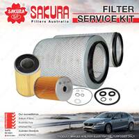 Sakura Oil Air Fuel Filter Service Kit for Hino GS22 9.4L Diesel 6Cyl 1984-1992