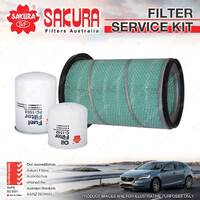 Sakura Oil Air Fuel Filter Service Kit for Isuzu NPS70 4.8L D 11/02-2005