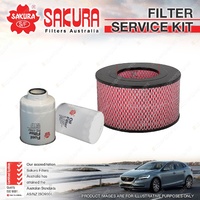 Sakura Oil Air Fuel Filter Service Kit for Toyota Hilux 3.0L D 5L 1997-2000