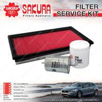 Sakura Oil Air Fuel Filter Service Kit for Holden Commodore VL 3.0L Petrol 6Cyl