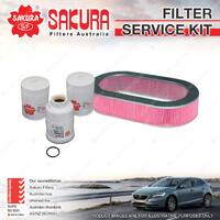 Sakura Oil Air Fuel Filter Service Kit for Nissan Patrol GQ 4.2L 6Cyl 02/88-1999