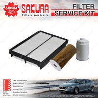 Sakura Oil Air Fuel Filter Service Kit for Kia Sorento XM 2.2L CRDi Turbo Diesel