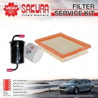 Sakura Oil Air Fuel Filter Service Kit for Mazda 121 Metro DW 1.3L 1.5L 4Cyl