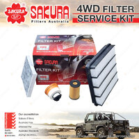 Sakura 4WD Filter Service Kit for Toyota Landcruiser LC200 VDJ200R 4.5L 15-21