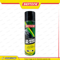 Septone Acrylic Paint Gloss Black Aerosol Spray 400 Gram Gloss Finish