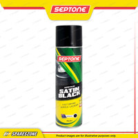 Septone Acrylic Spray Paint Aerosol Satin Black 400 Gram Fast Drying