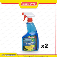 2 Septone C-Thru Glass Window Cleaners Trigger Pack 750ML Sparkling Clean Finish