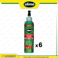 6 x Slime Tube Sealants Prevent and Repair Flat Tires 237ML Safe and Easy