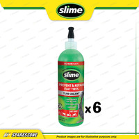 6 x Slime Tube Sealants Prevent and Repair Flat Tires 473ML Safe and Easy