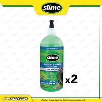 2 x Slime Tyre Sealants Prevent and Repair Flat Tires 946ML Stops Slow Leaks