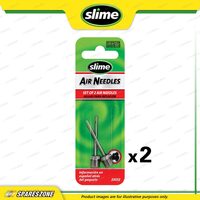 2 x Slime Metal Air Needles Compatible with Standard Air Pumps&Compressors