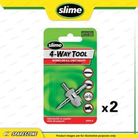 2 x Slime Versatile Tools - 4-Way Valve Tool Re-Taps Threads Inside and Outside