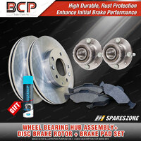 Rear Wheel Bearing Hub Assembly + Brake Rotor Pad Kit for Ford Laser KN KQ 1.8L