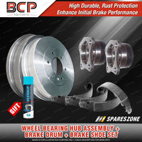 Rear Wheel Bearing Hub Assembly + Brake Drum Shoe Kit for Holden Apollo JK JL