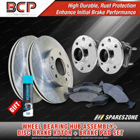 Rear Wheel Bearing Hub Assembly + Brake Rotor Pad Kit for Holden Combo XC XCF25