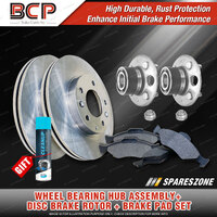 Rear Wheel Bearing Hub Assembly + Brake Rotor Pad Kit for Honda Accord CA5