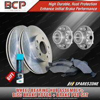 Rear Wheel Bearing Hub Ass + Brake Rotor Pad Kit for Honda Integra Type R DC5