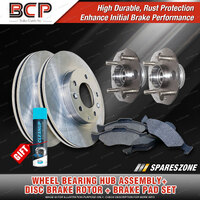 Rear Wheel Bearing Hub Assembly + Brake Rotor Pad Kit for Honda Prelude BB5