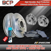 Rear Wheel Bearing Hub Assembly + Brake Rotor Pad Kit for Honda Prelude BB6