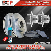 Rear Wheel Bearing Hub Assembly + Brake Rotor Pad Kit for Honda Odyssey RB1