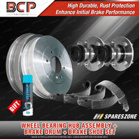 Rear Wheel Bearing Hub Ass Brake Drum Shoe Kit for Hyundai Accent LC LS 1.6L ABS