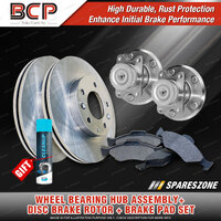 Rear Wheel Bearing Hub Ass + Brake Rotor Pad Kit for Hyundai Grandeur XG 3.0L