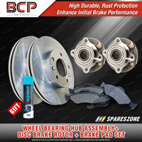 Front Wheel Bearing Hub Ass Rotor Pad Kit for Mitsubishi Lancer CT CZ Akebono