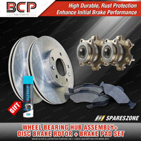 Rear Wheel Bearing Hub Ass Rotor Pad Kit for Mitsubishi Pajero NS NT 12mm Hole