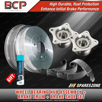 Rear Wheel Bearing Hub Ass + Brake Drum Shoe Kit for Toyota Camry SDV10 SXV10