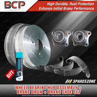 Rear Wheel Bearing Hub Ass Brake Drum Shoe Kit for Toyota Corolla AE111 Flange