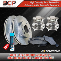 Rear Wheel Bearing Hub Ass Rotor Pad Kit for Toyota Corolla AE102 AE112 ABS