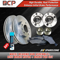 Rear Wheel Bearing Hub Ass + Brake Rotor Pad Kit for Ford Falcon Fairmont BA BF