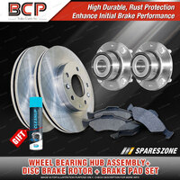 Rear Wheel Bearing Hub Assembly + Brake Rotor Pad Kit for Kia Cerato LD 2.0L