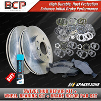 Swivel Hub Wheel Bearing Kit Brake Set for Toyota Landcruiser VDJ 76 78 79 12-22