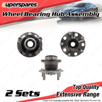 2x Rear Wheel Bearing Hub Ass for Jeep Compass Patriot MK 2.4 ECN ECD ED3 Spline