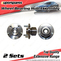 2x Front Wheel Bearing Hub Ass for Mazda 3 BK 2.0L LF I4 DOHC 4v 2003-12/2004