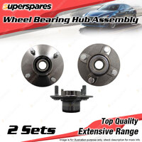 2x Rear Wheel Bearing Hub Assembly for Nissan Pulsar N16 1.6 1.8L 99-06 W/O ABS