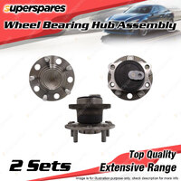 2x Rear Wheel Bearing Hub Ass for Peugeot 4008 2.0L 4B11 I4 DOHC 4v 2012-2021