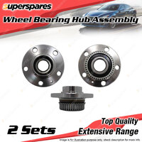 2x Rear Wheel Bearing Hub Ass for Skoda Roomster 5J 1.2 1.6 1.9L BTS BSW CBZB