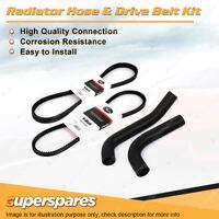 Radiator Hose + Gates Belt Kit for Ford Falcon XD XE 4.9L 5.8L HD Cool