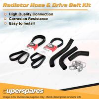 Radiator Hose + Gates Drive Belt Kit for Holden Combo Van SB 1.4L without A/C