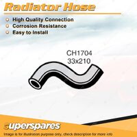 Upper Radiator Hose 33mm x 210mm for Toyota Cressida MX73 2.8L 6 cyl DOHC 24V