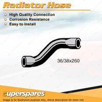 Upper Radiator Hose 36/38 x 260mm for Jaguar XJ6 Series 2 4.2L 6cyl DOHC Twin