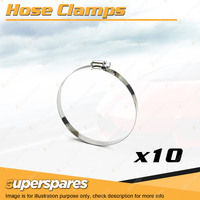 10 x Superspares Hose Clamps 103-127mm Perforated Band Part Stainless