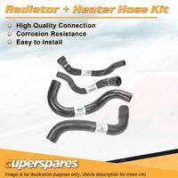 Superspares Radiator + Heater Hose Kit for Holden Commodore VE 3.0L LF1 3.6L LLT