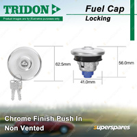 Tridon Non Vented Locking Fuel Cap 41.0mm for Chrysler Lancer LA LB