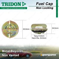 Tridon Non Vented Non Locking Fuel Cap for Chrysler Galant GA GB GC GD