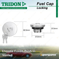 Tridon Vented Locking Fuel Cap Chrome Finish Push In for Daihatsu Delta