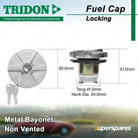 Tridon Locking Fuel Cap Metal Bayonet for Mazda BT50 2.5L 3.0L Diesel