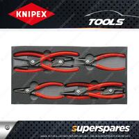 Knipex 6 Pieces Set of Internal & External Circlip Pliers in the Foam Tray